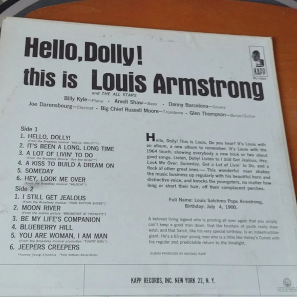 Louis Armstrong LP - Picture 2 of 2